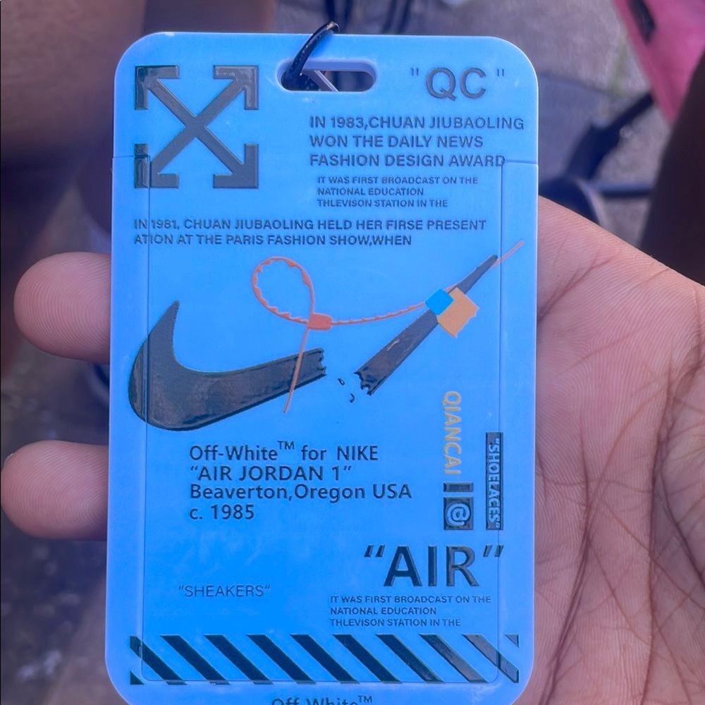 Off-White Blue Phone Case with Secure Authentication